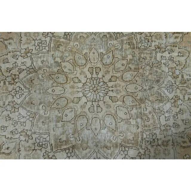 1970s Vintage Persian Handmade Wool Cotton Orange Area Rug 282x377