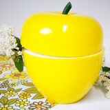 Yellow Ice Cube Apple / Vintage Ice Bucket