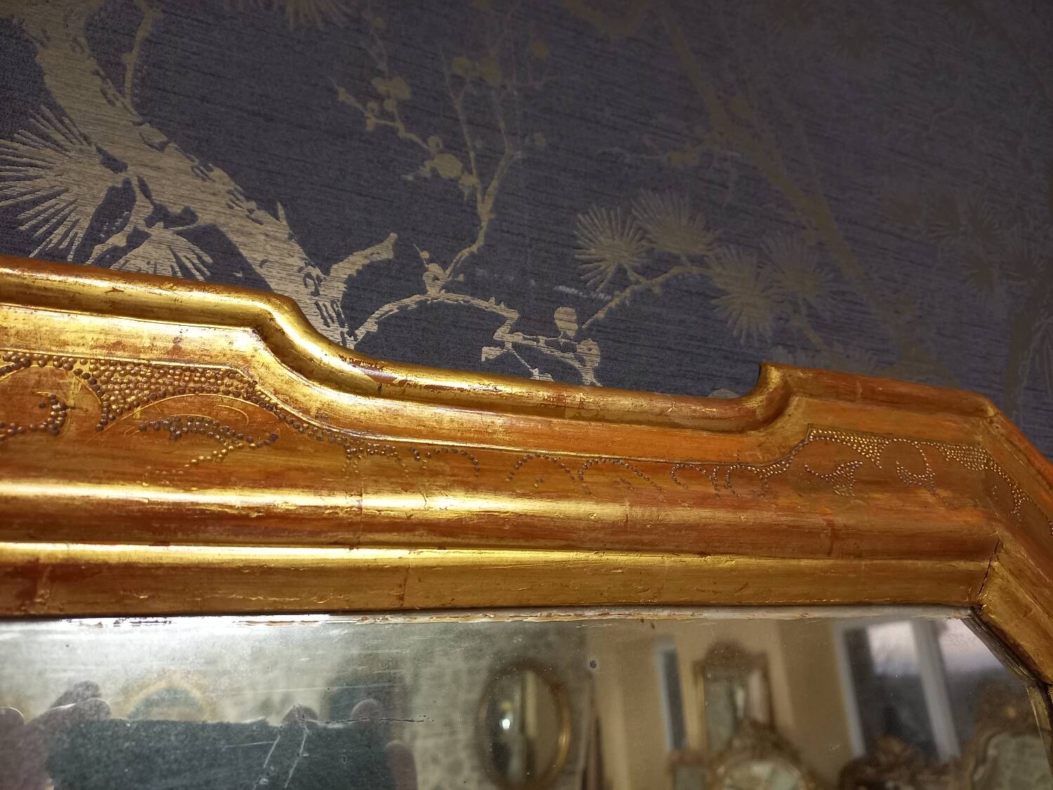 19th century mirror 69 x 54