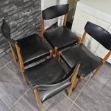 Set of 4 Scandinavian chairs, 1970s