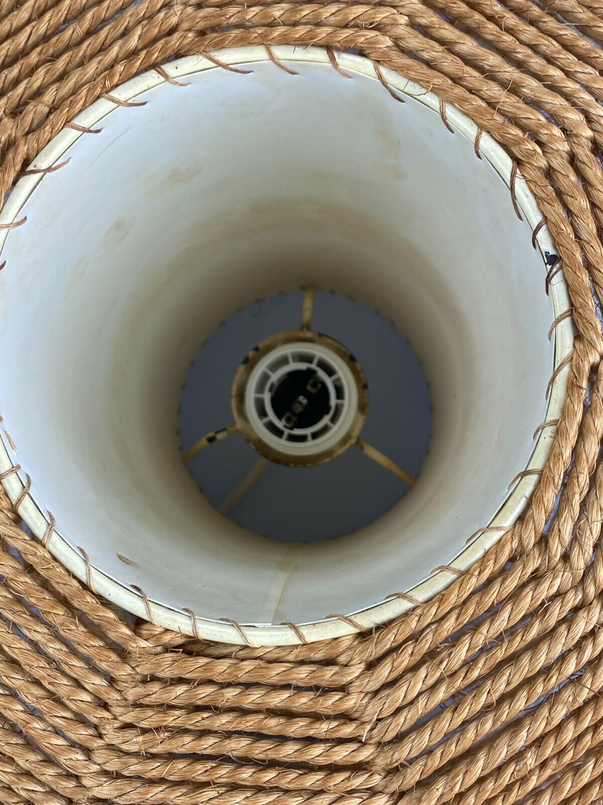 60s 70s lamp lamp ball lamp raffia braid space age design 60s 70s