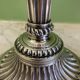 Pair of silvered bronze candlesticks from the 19th century in Louis XVI style signed Voisenet.