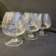 6 old tasting balloon glasses (cognac/armagnac) - light blown crystal