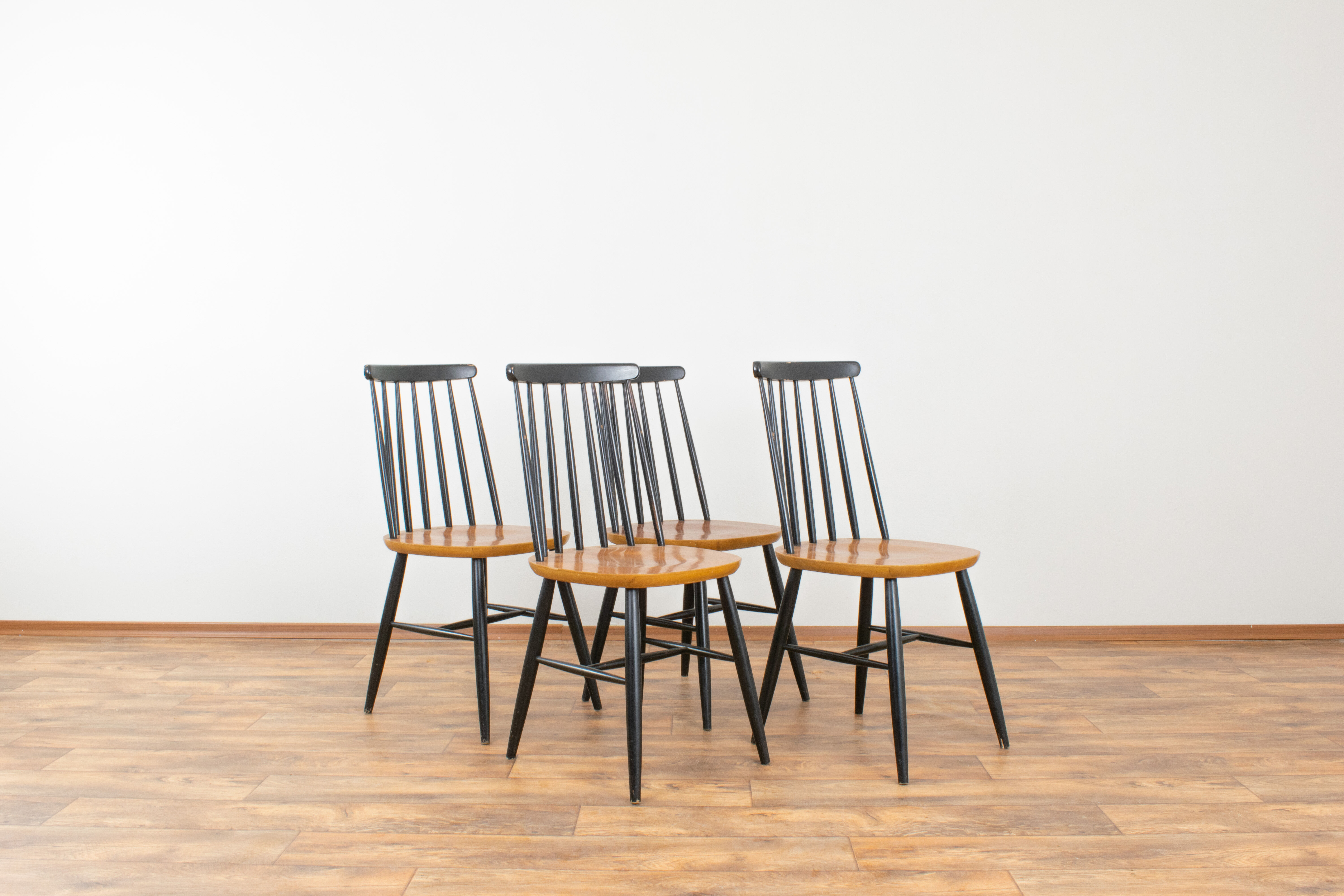 4 mid-century fanett chairs by ilmari tapiovaara, 1960s, set of 4