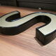 Teaches letter S vintage gold outlined in black format 15 x 21 cm