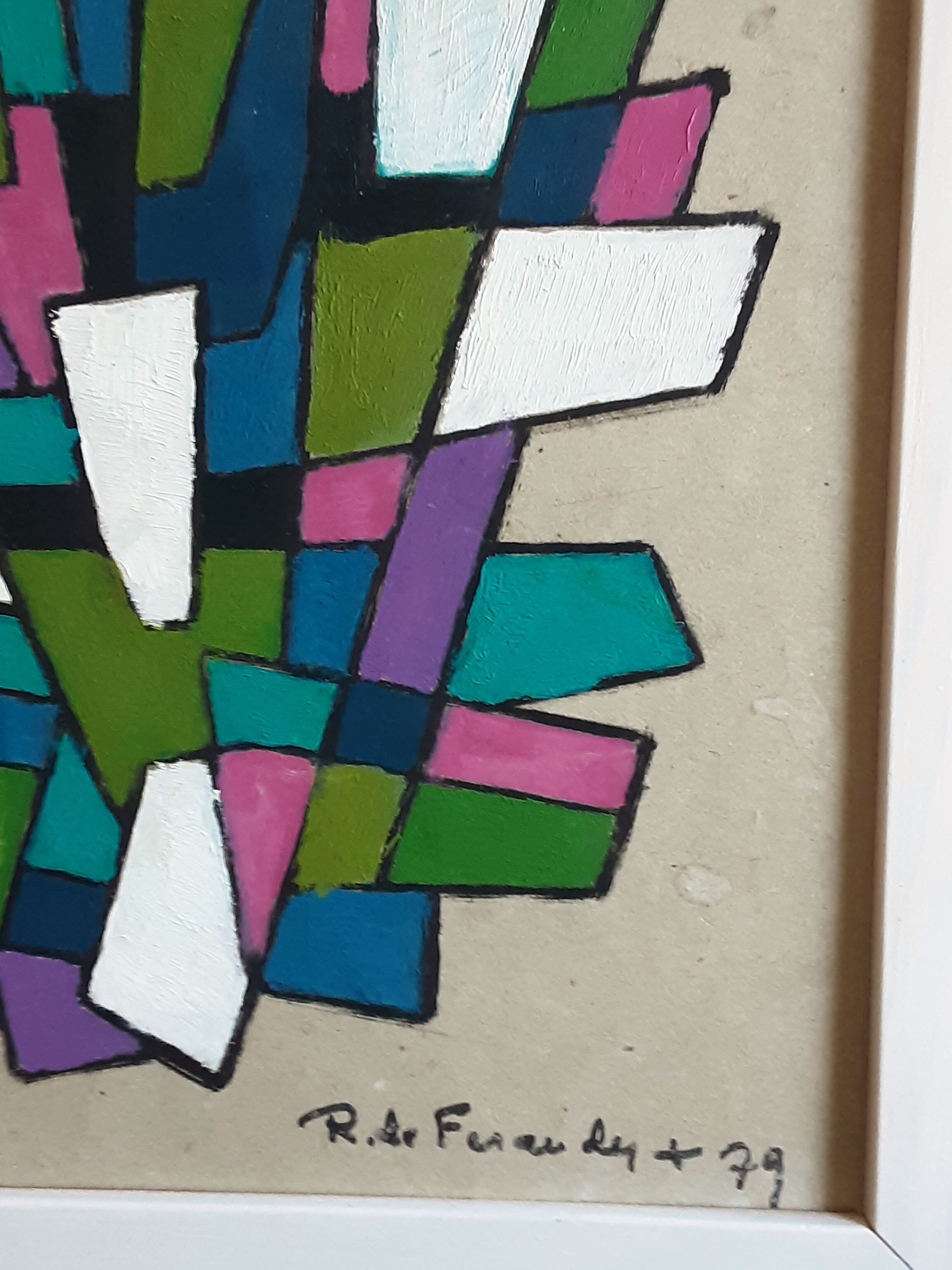 Abstract composition 70's by Robert de FERAUDY 1979