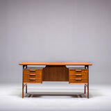 Model 75 Teak Desk by Gunni Omann for Omann Jun Furniture Factory, 1960s