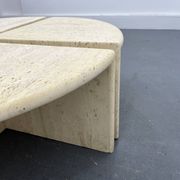 Tables Basses ou d'Appoint en Travertin, Italie, 1970s, Set de 4