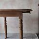 Small round beech drop-leaf table - soft country spirit