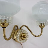 Set of chandelier and wall lamp, 1970´s.