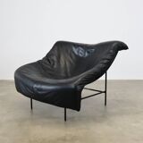 vintage Black leather Butterfly chair by G. van den Berg for Montis, 1980s