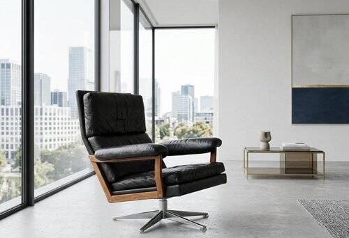 Swivel Armchair attributed to André Vandenbeuck for Strässle, 1960s