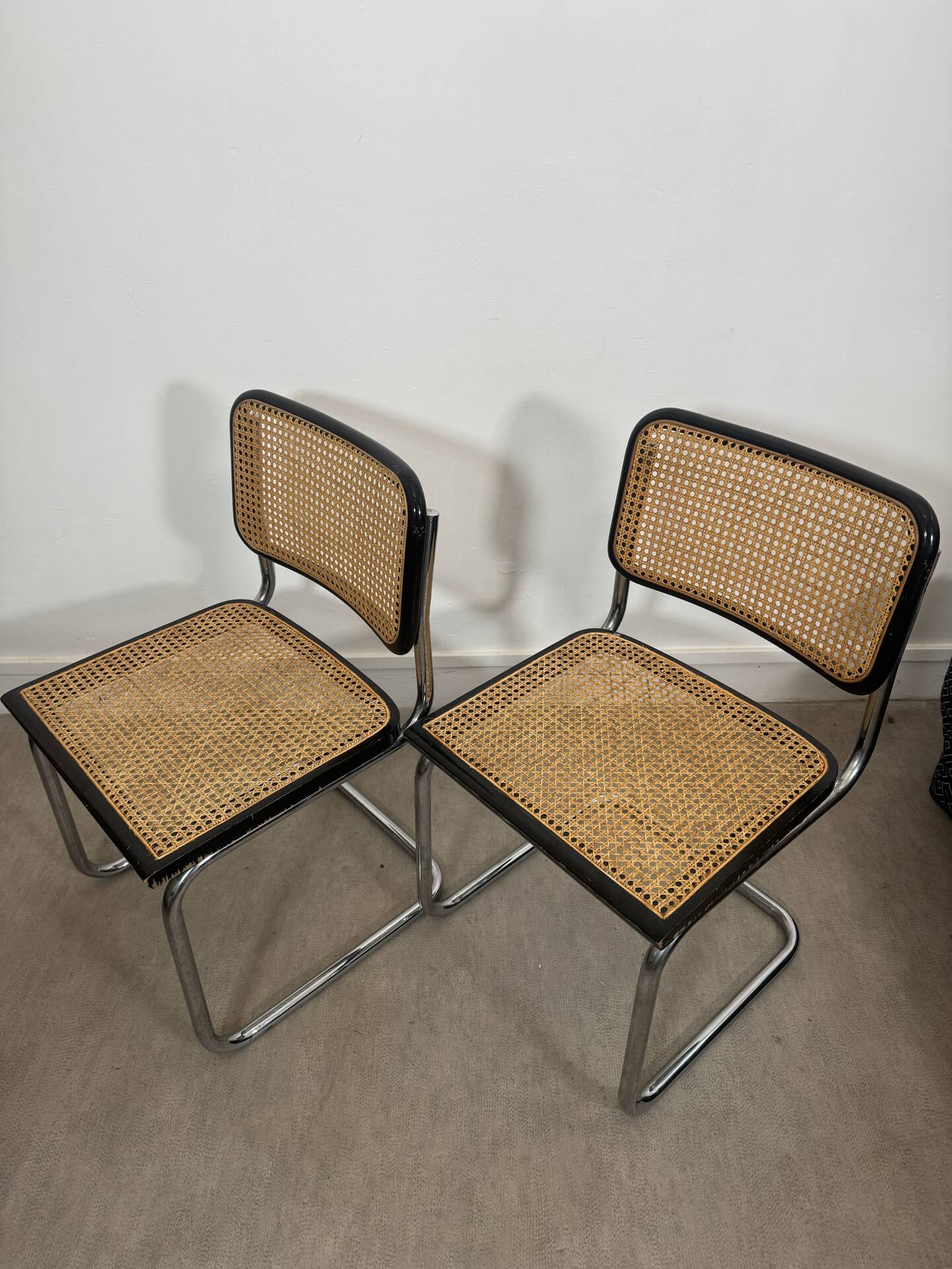 Paire de chaises Cesca Marcel Breuer made in Italy b32