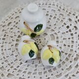 Vintage lemon barbotine condiment service
