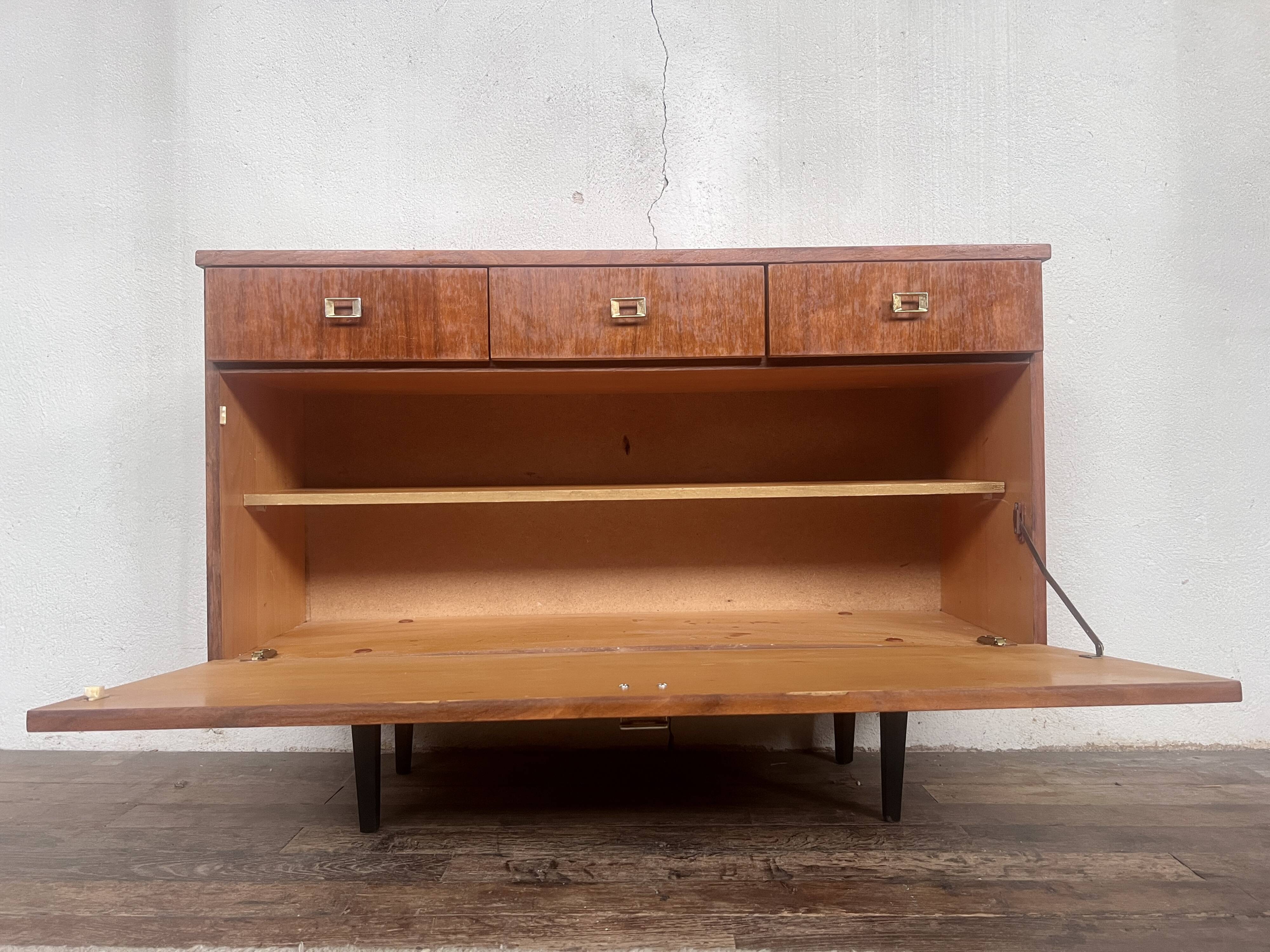 Hifi tv cabinet vintage teak 1960