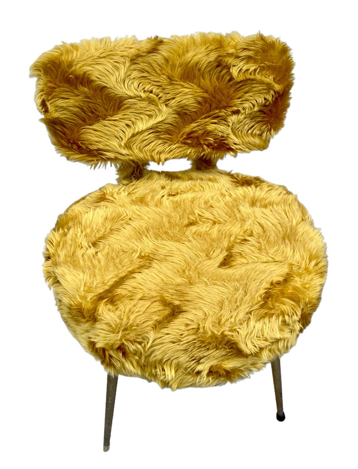 2 armchairs with faux fur, Pelfran, from the 60s/70s.