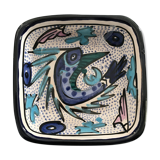 Empty pocket blue fish decoration