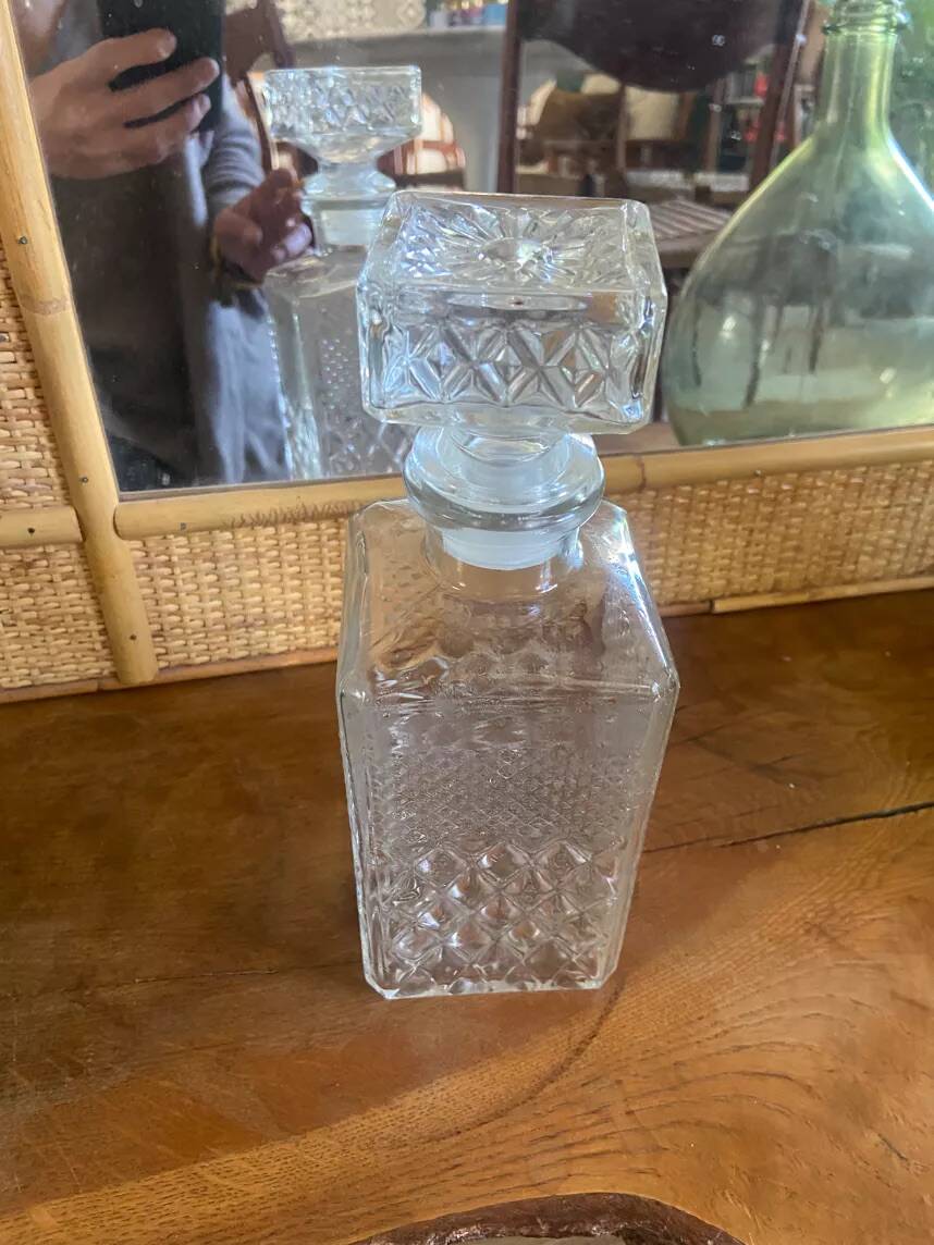 Cut glass whiskey decanter