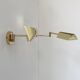 Pair of vintage adjustable wall lights, brass, France, 1970