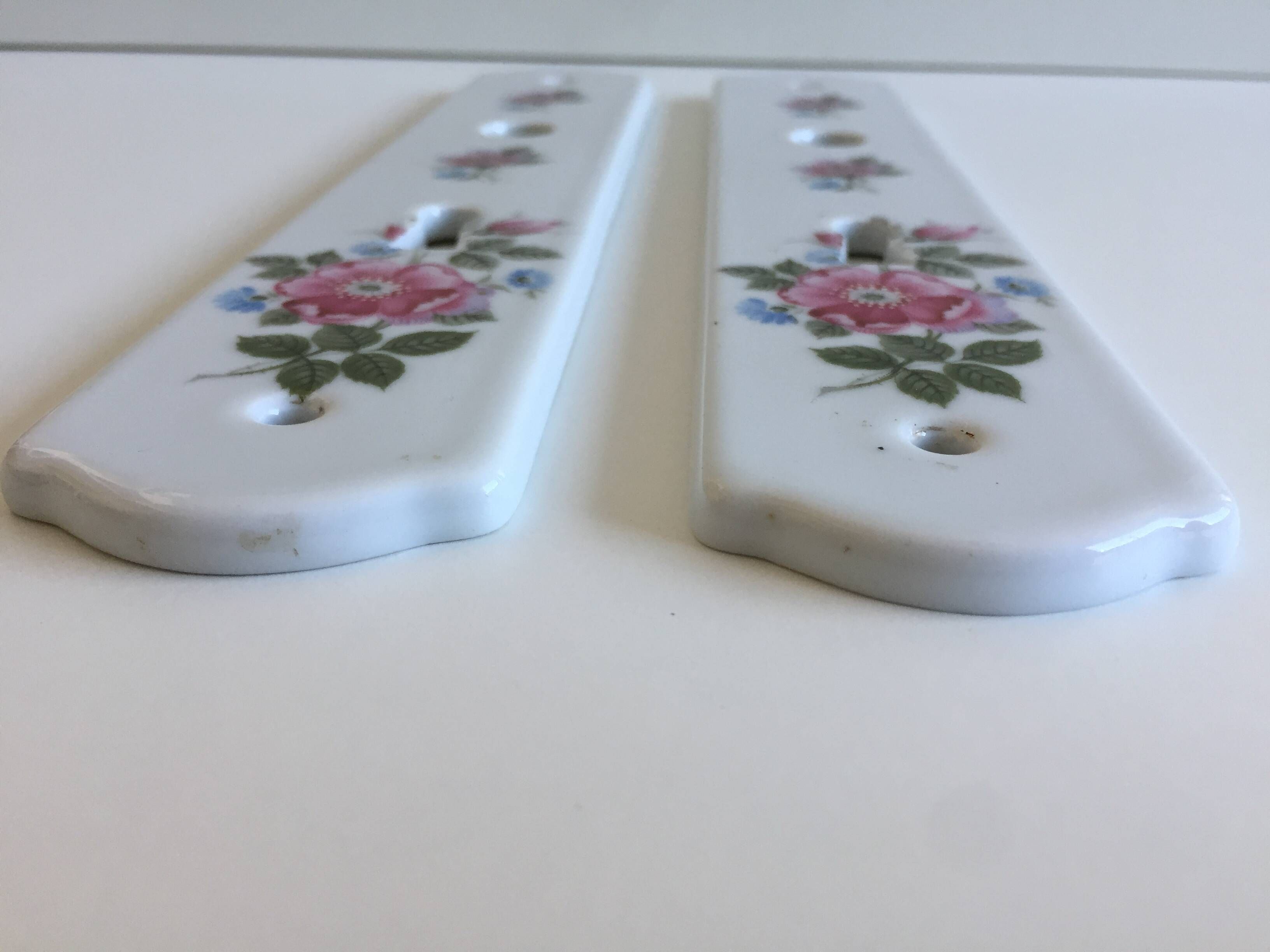 Plaque De Porte En Porcelaine - Thème Le Jardin, Style Français - Décoration Murale Vintage
