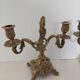Pair of vintage brass 2-candle candelabra candlesticks
