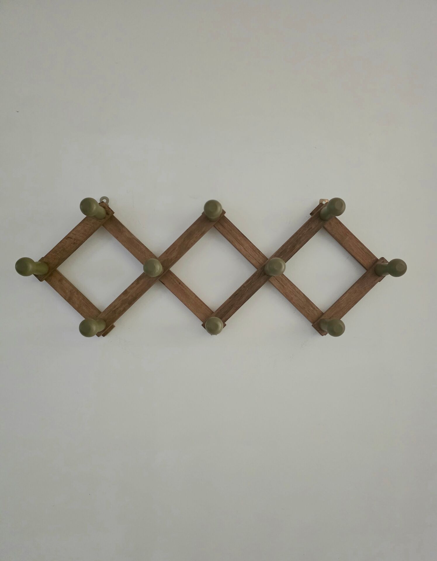 Vintage accordion coat rack