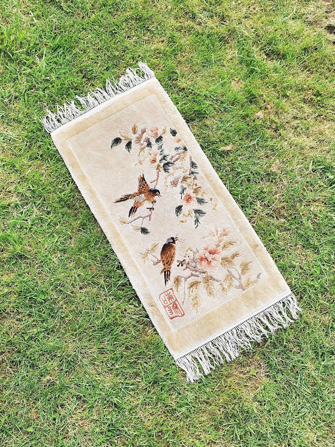 60x30cm bird silk carpet