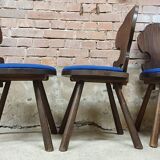 Set of 6 brutalist bistro chairs 1960