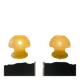 Pair of yellow glass mushroom table lamps by Doria Leuchten, 1970.
