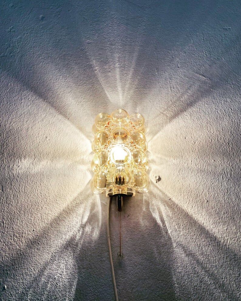 Bubble wall lamp by Helena Tynell for Glashütte Limburg