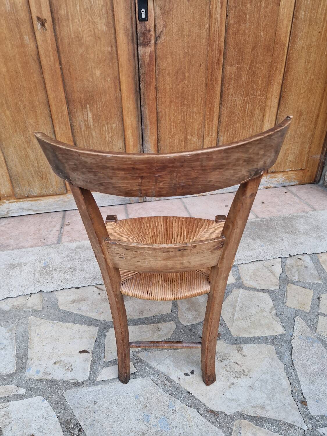 Vintage straw children's chair
