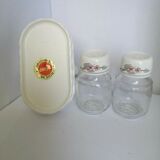 Salt shaker and vintage pepper pot