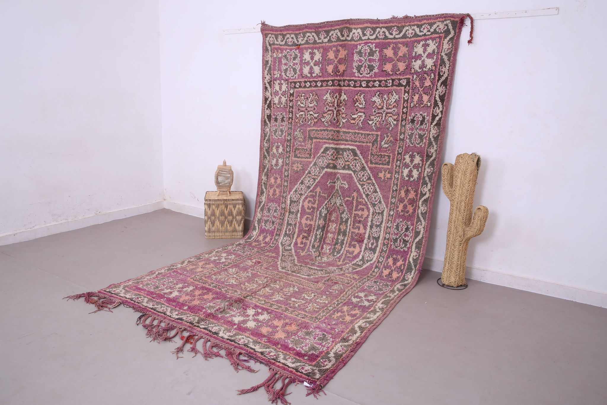 Large Vintage Moroccan Rug 178 x 362 cm - Berber Wool Rug - Handmade Rug