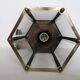 Lantern pendant light with beveled glasses