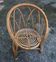 Small round rattan children's chair, vintage 70s