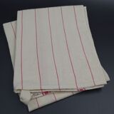 Lot of two old linen towels - Bragard Etiquette in Epinal - circa 1920-1930