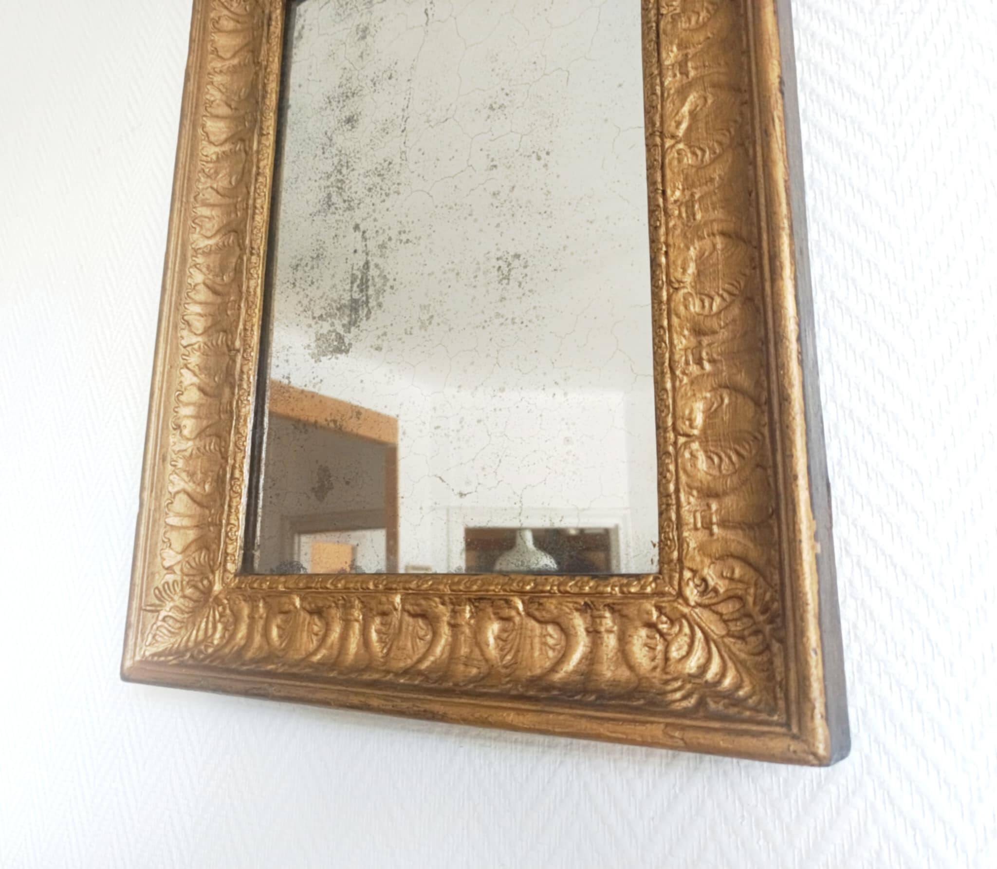 Louis Philippe style gilded wood mirror