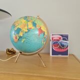 Luminous globe Taride 1960- glass world map