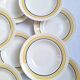 Assiettes creuses Moulin des Loups jaune moutarde