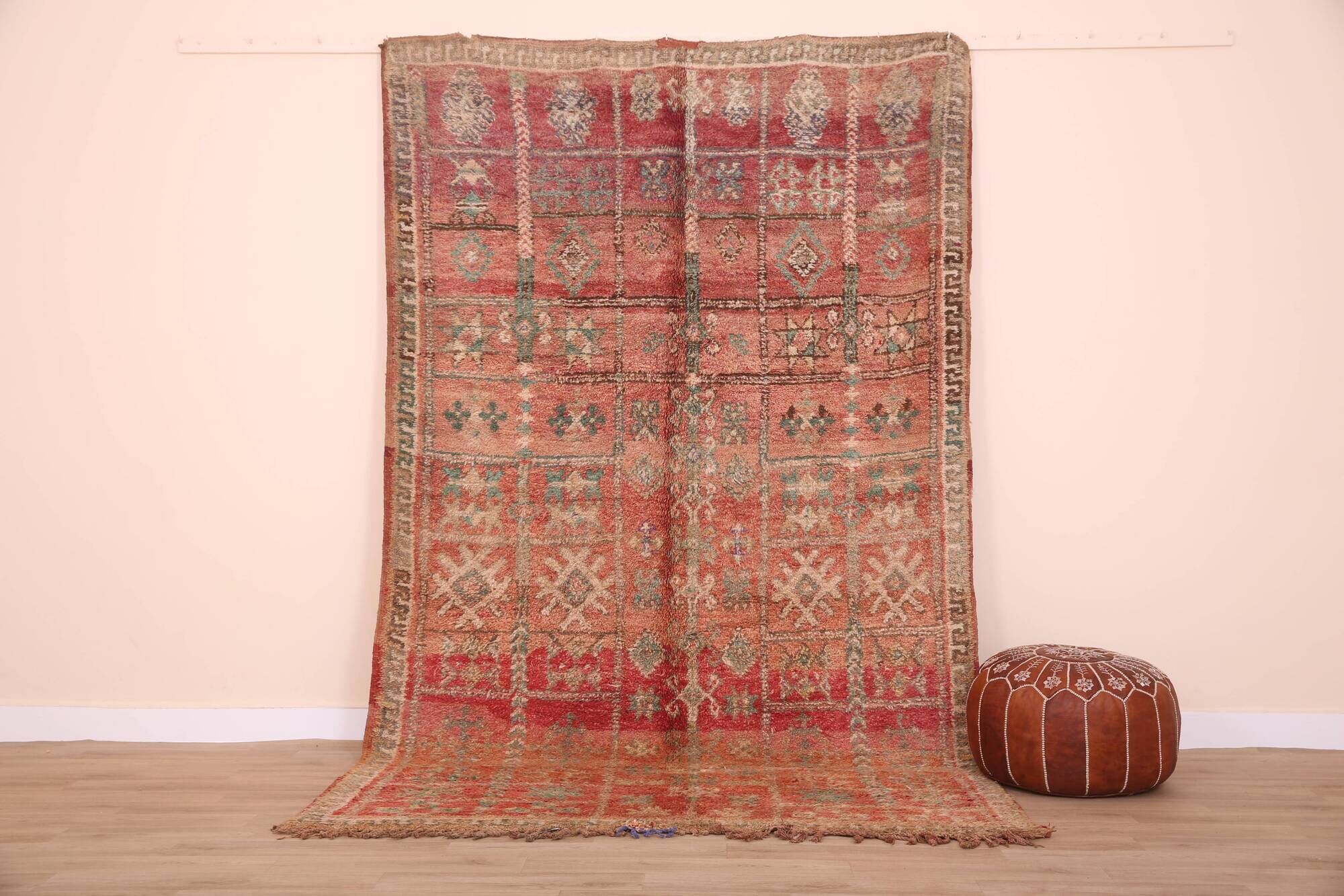 Vintage Moroccan Wool Rug 169 x 280 cm, Berber Handmade Rug Bohemian Style