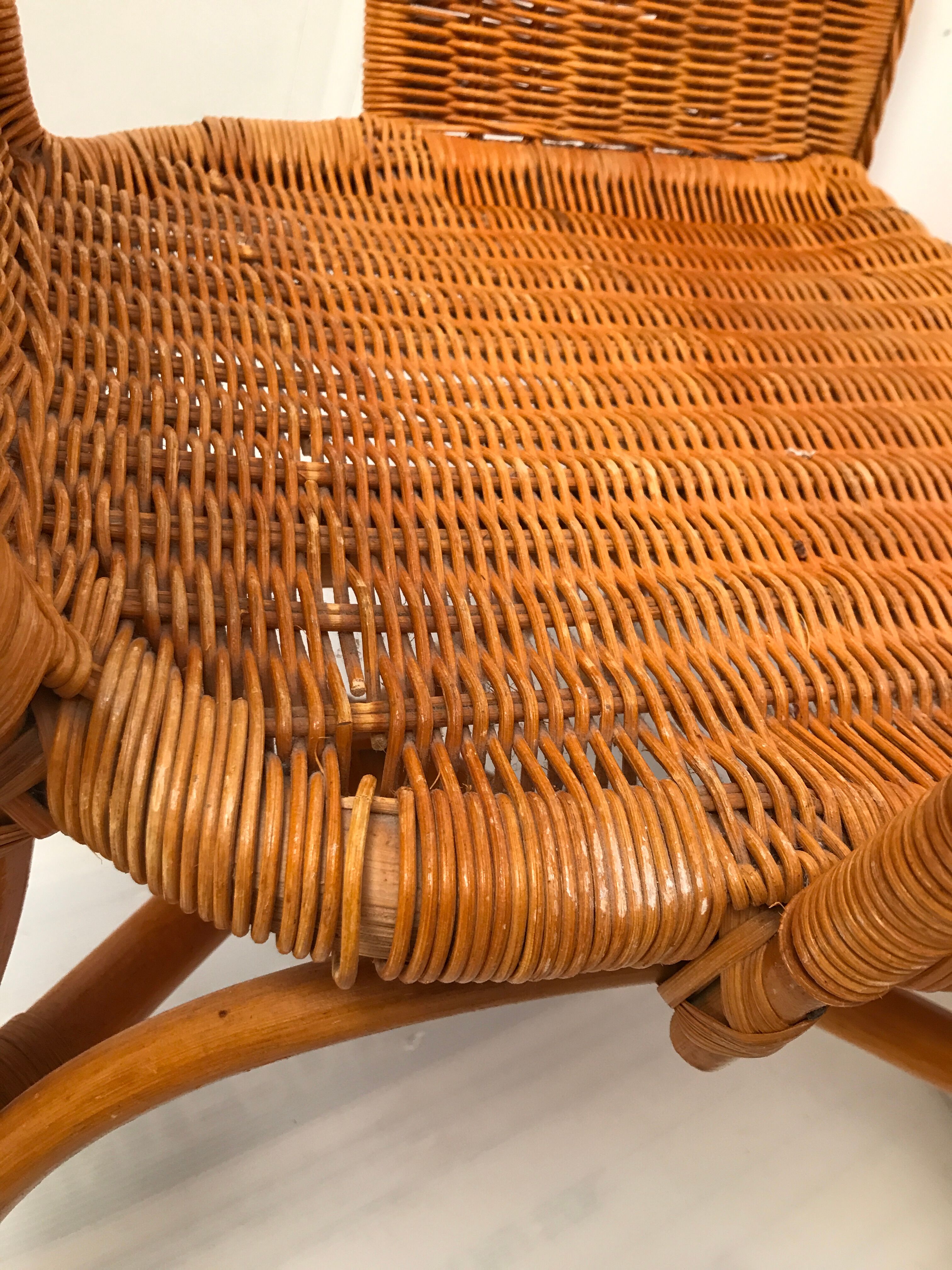 Vintage rattan garden set