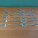 Box of 12 dessert forks in silver metal