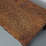 French xixth century farmhouse rustic oak coffee table
