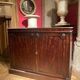 19th Century Italian Empire Mahogany Commode 2-Doors Cabinet