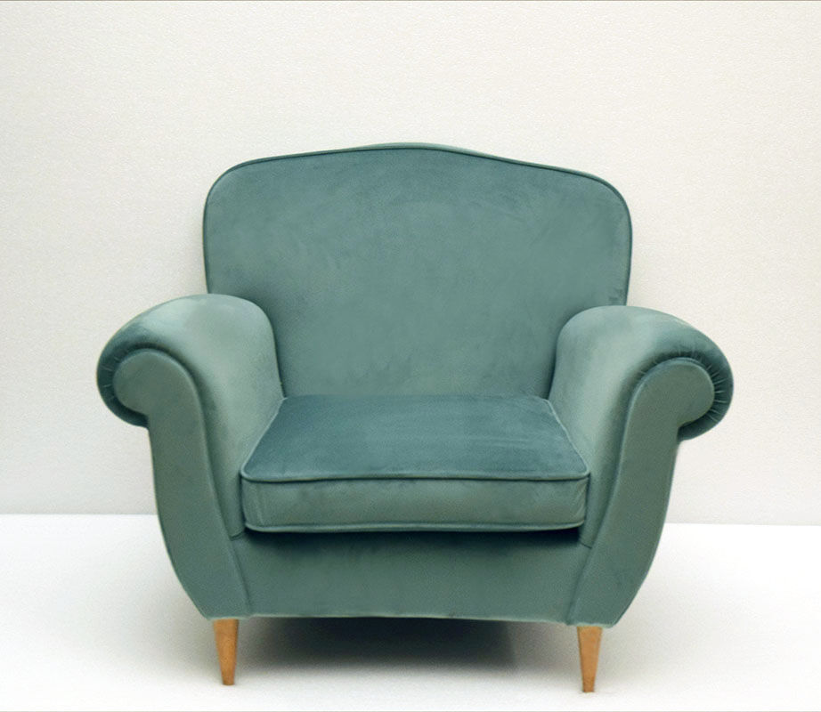 Armchair in velvet 1950s