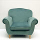 Armchair in velvet 1950s