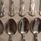 Antique flatware set for 51 place settings