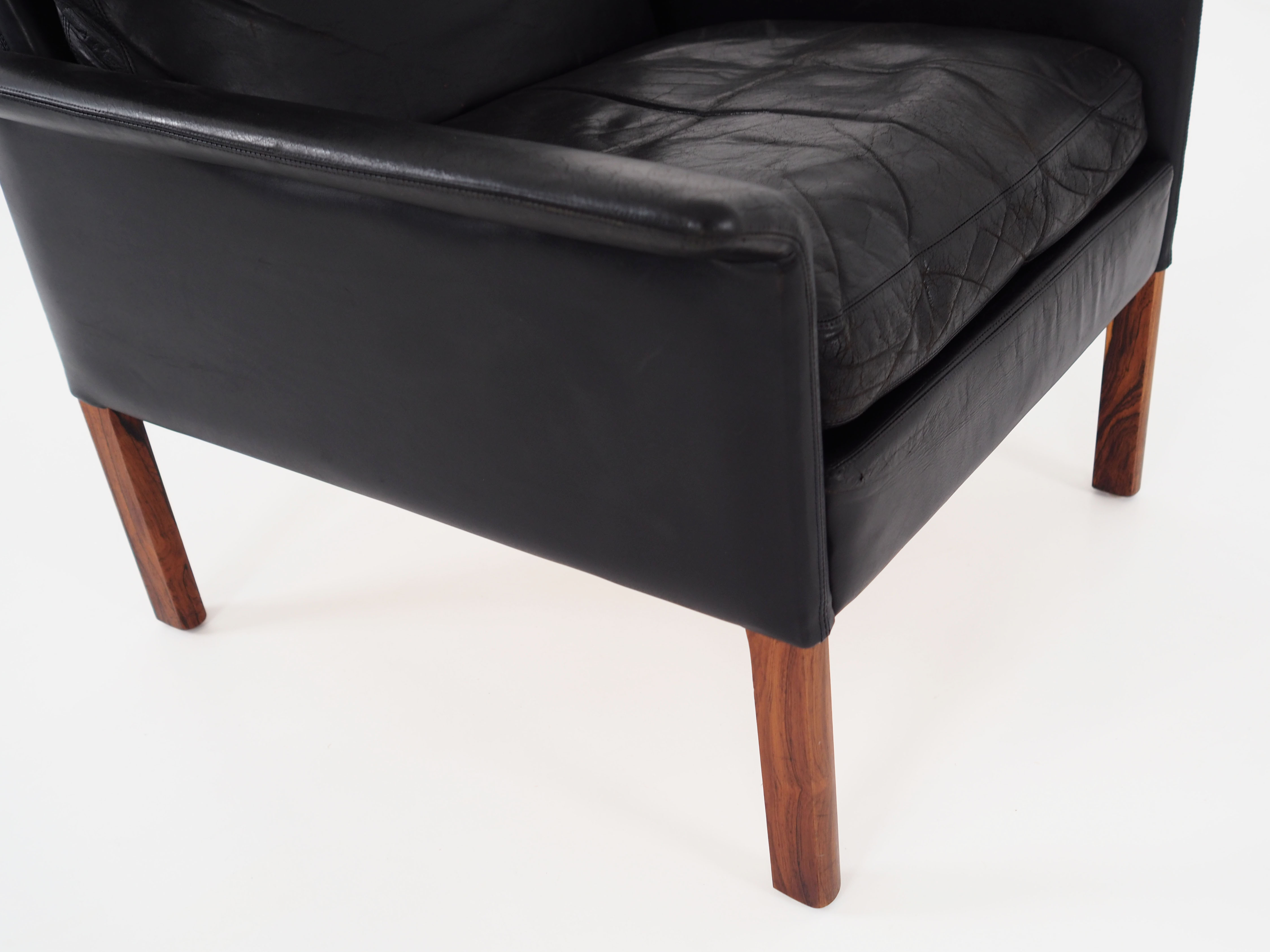 Leather armchair by Hans Olsen
