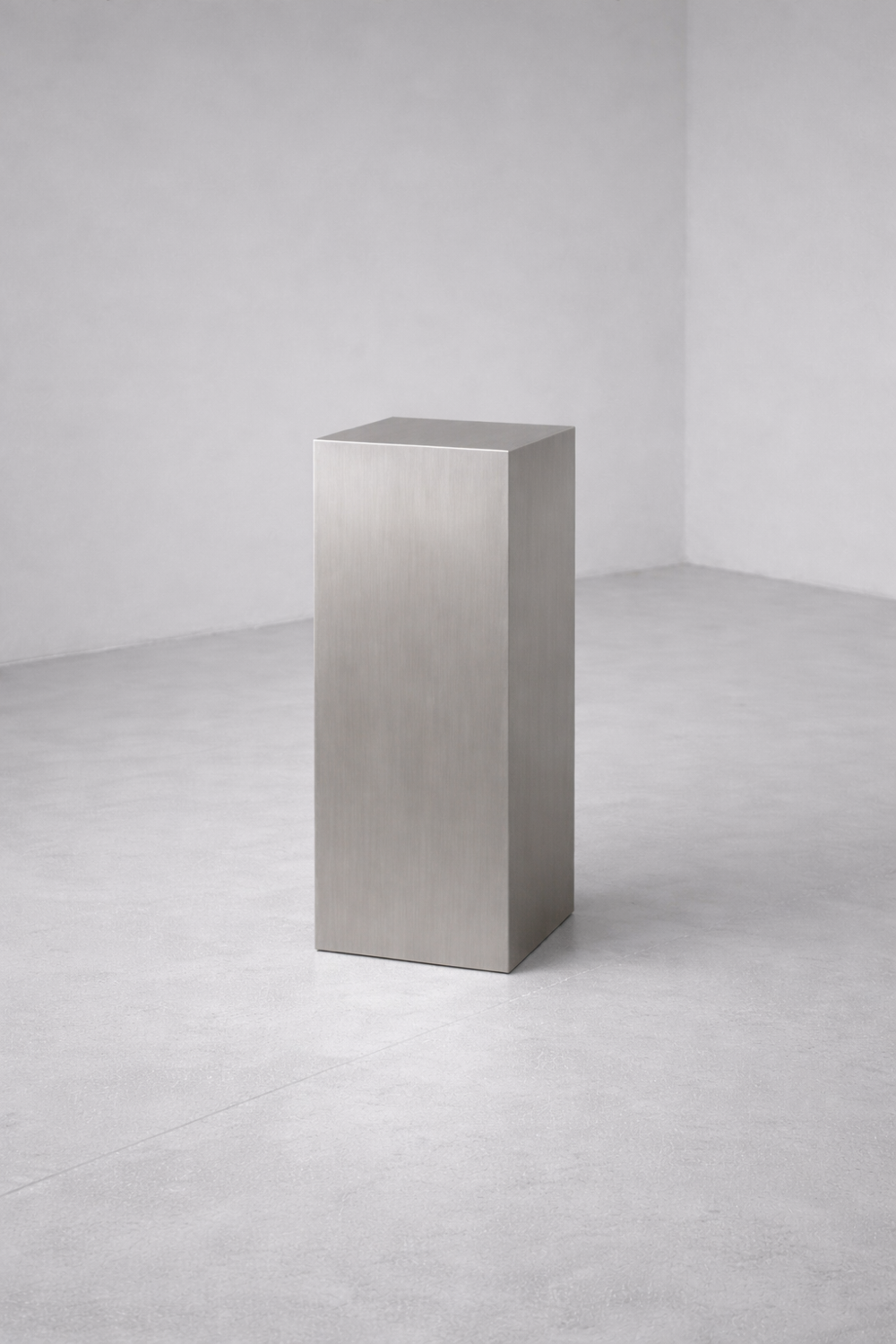 Stainless Steel Pedestal Plinth – Minimalist Sculptural Side Table