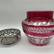 Pique-fleurs en cristal du VSL d'époque ART DECO